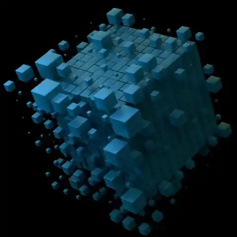 Cubo azul animado